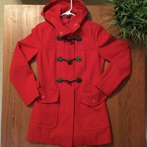 Women’s Red Wool Blend Stile Benetton Coat Size M